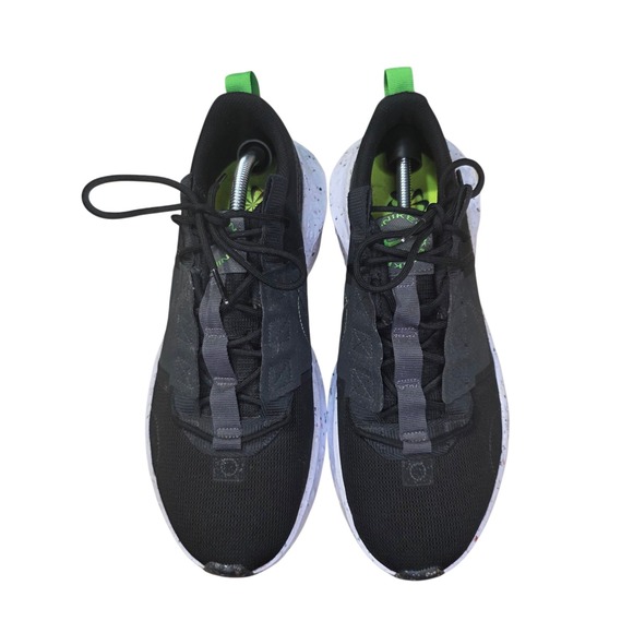 Nike Crater Impact Sneakers Mens Size 9 Black White Volt Running Casual Shoes